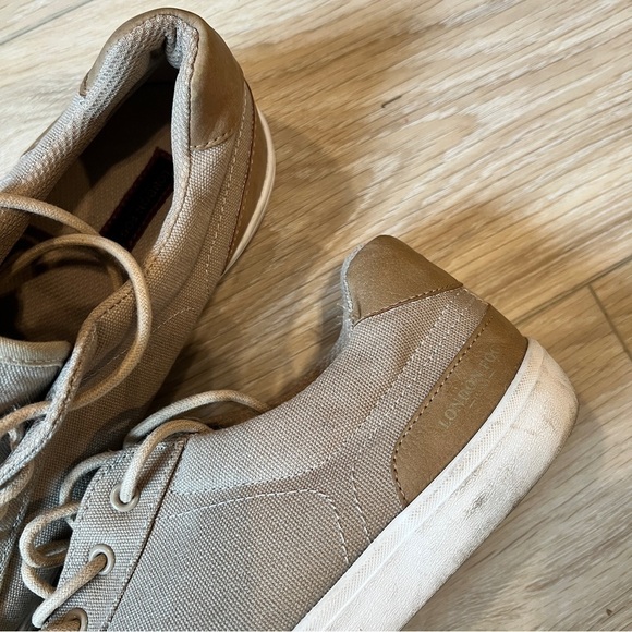 London Fog Bayswater Taupe Canvas Water Repellent Sneaker Men's 13 - Picture 4 of 9
